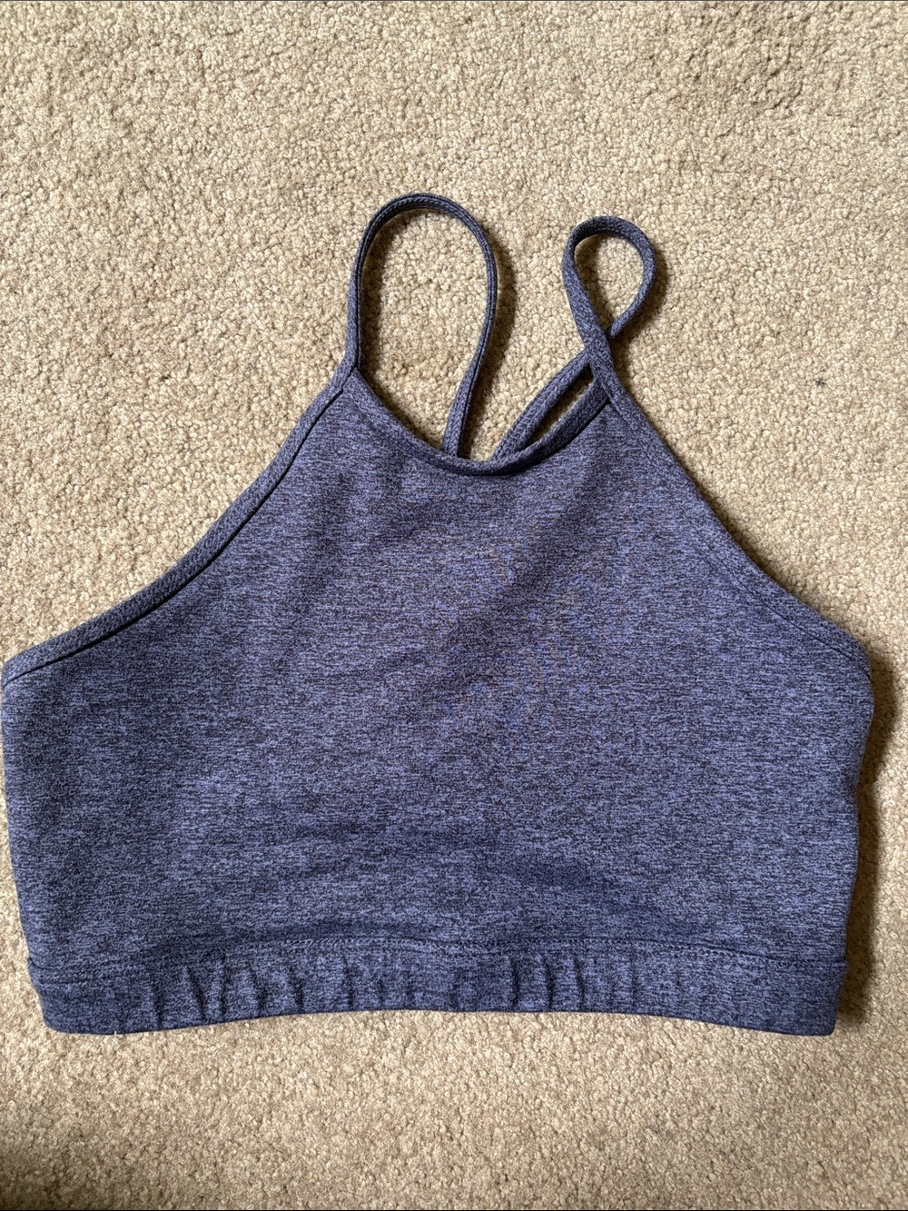 NOBULL Heathered purple High-Neck Sports Bra